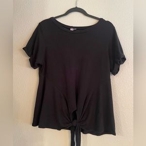 Alya size L black top with tie front